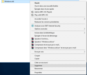 Supprimer windows old