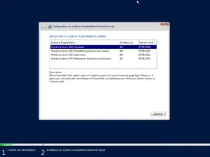 Comment installer Windows server 2022 standard ?