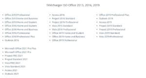 Télécharger ISO Microsoft Office 2013, 2016, 2019 et 2021 gratuitement.