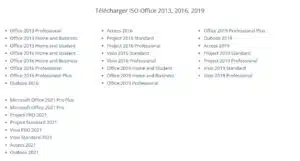 Télécharger ISO Office 2013, 2016, 2019