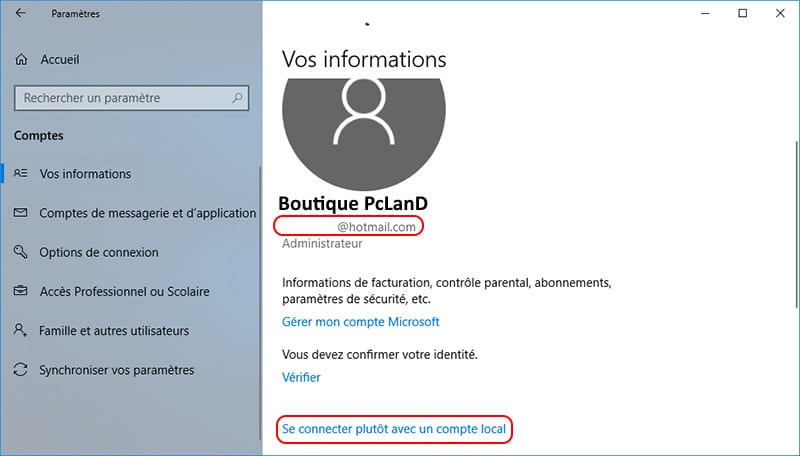 comment supprimer un compte microsoft sur windows 10